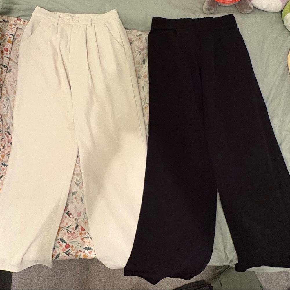 Elegant Women's Black and White Pants